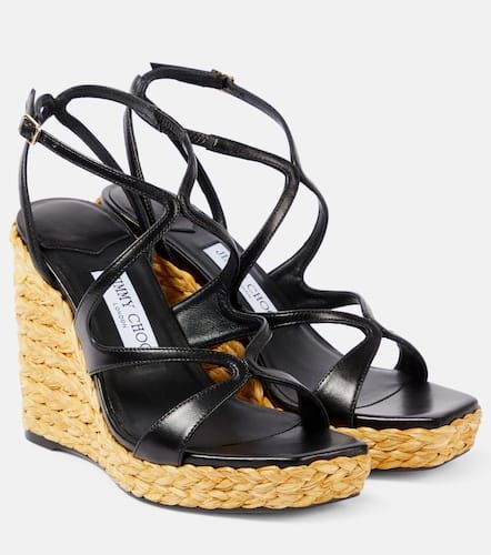 Espadrille-Sandalen Ayla 110 aus Leder - Jimmy Choo - Modalova