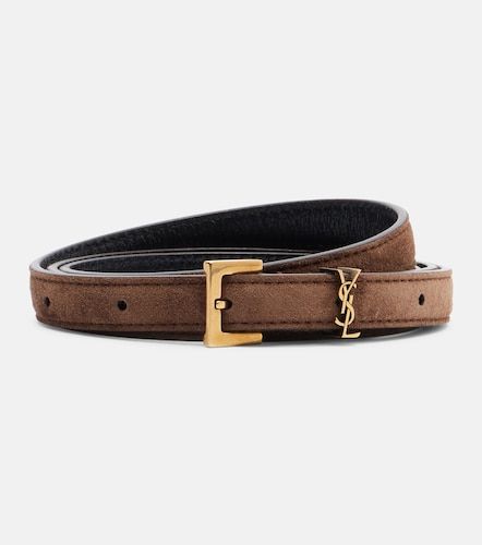 Saint Laurent Cassandre suede belt - Saint Laurent - Modalova