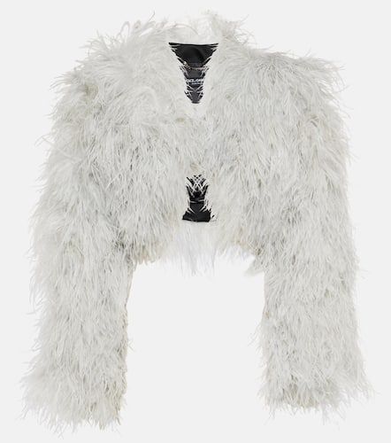 X Kim chaqueta cropped con plumas - Dolce&Gabbana - Modalova