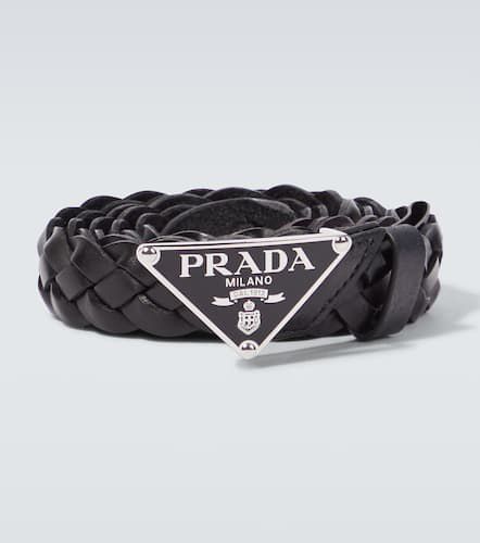 Prada Cintura in pelle con logo - Prada - Modalova