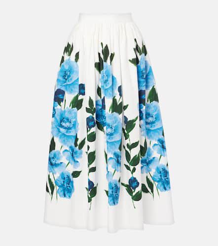 Erdem Falda midi de algodón floral - Erdem - Modalova