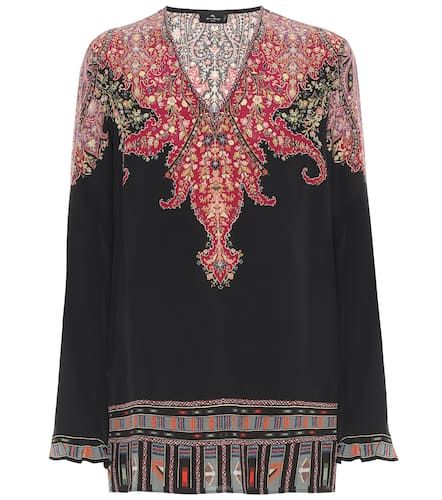 Etro Top de seda con print paisley - Etro - Modalova