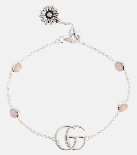 Double G sterling bracelet with mother of pearl - Gucci - Modalova