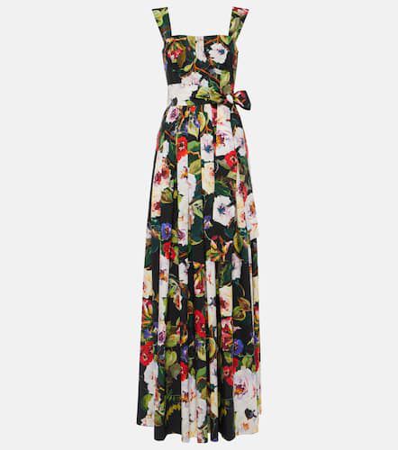 Vestido de fiesta de algodón floral - Dolce&Gabbana - Modalova