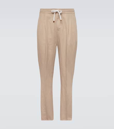 Pantalones de lino y algodón - Brunello Cucinelli - Modalova
