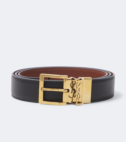 Cassandre reversible leather belt - Saint Laurent - Modalova