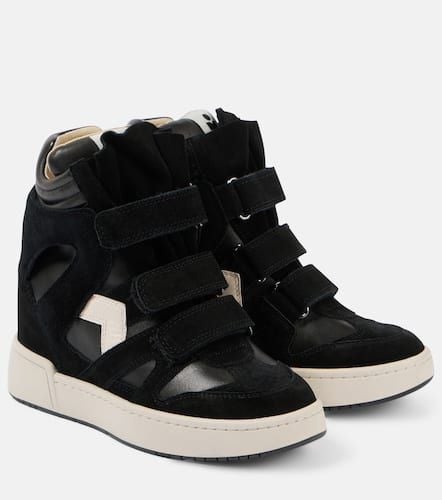 IM3 suede-trimmed wedge high-top sneakers - Isabel Marant - Modalova