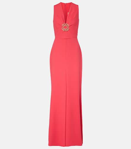 Gathered embellished cady gown - Elie Saab - Modalova