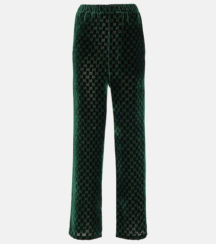 Pantaloni regular in velluto GG - Gucci - Modalova
