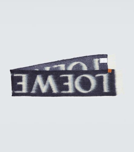 Sciarpa in misto lana con logo - Loewe - Modalova