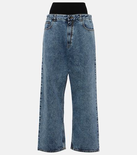 Alaïa Jeans rectos con cintura de punto - Alaia - Modalova