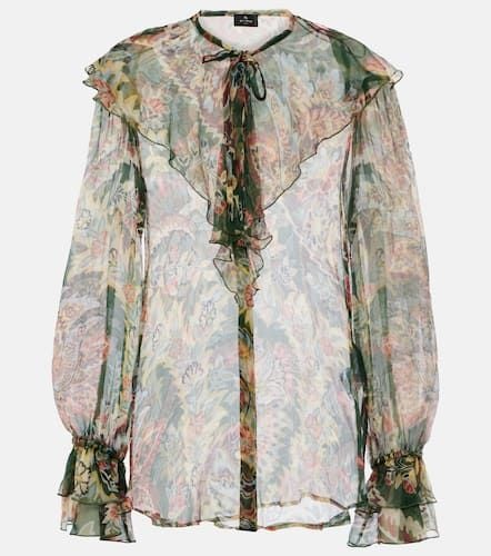 Etro Printed ruffled silk blouse - Etro - Modalova