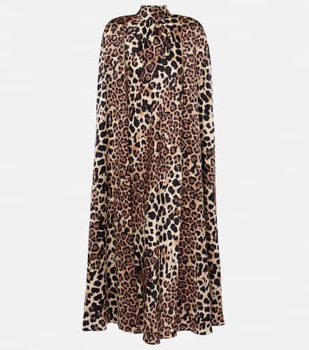 Leopard-print caped silk charmeuse gown - Rodarte - Modalova