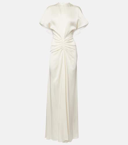 Gathered crÃªpe satin gown - Victoria Beckham - Modalova