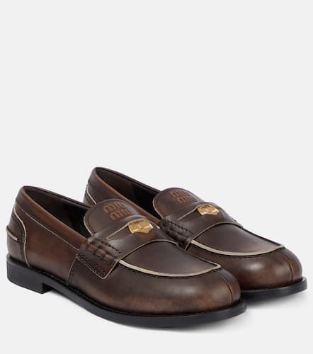 Miu Miu Loafers aus Leder - Miu Miu - Modalova