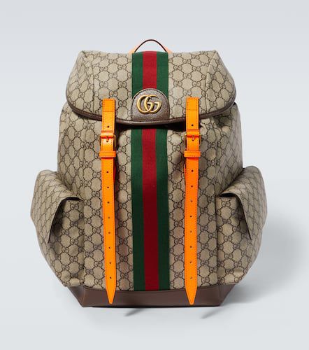 Gucci GG leather-trimmed backpack - Gucci - Modalova