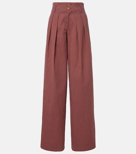 Chloé Pantaloni in cotone a gamba larga - Chloe - Modalova