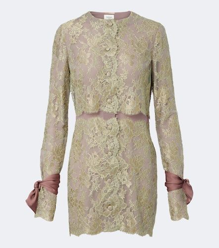 Vestido corto de encaje - Saint Laurent - Modalova