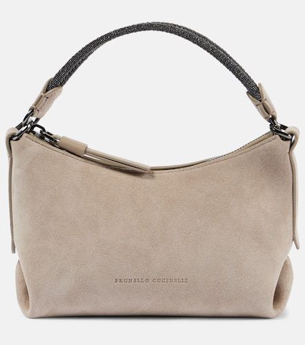 Borsa a spalla Small in suede - Brunello Cucinelli - Modalova