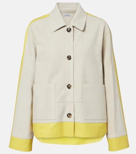 Loewe Leather-trimmed suede jacket - Loewe - Modalova