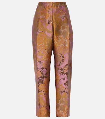 Pantalon droit à taille mi-haute imprimé - Dries Van Noten - Modalova