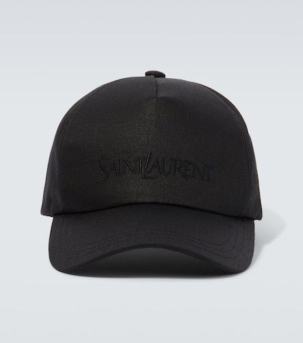Gorra de gabardina con logo - Saint Laurent - Modalova