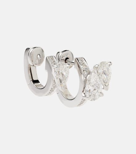 Serti Sur Vide 18kt white gold single earring with diamonds - Repossi - Modalova