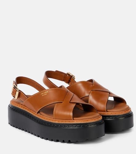 Sandalias con plataforma de piel - Prada - Modalova