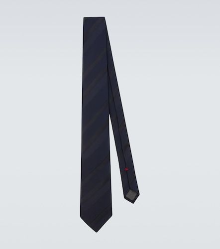 Corbata de seda jacquard a rayas - Brunello Cucinelli - Modalova