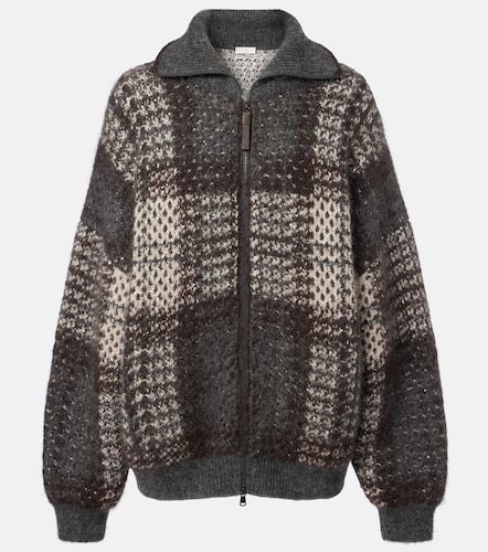 Checked sequined cardigan - Brunello Cucinelli - Modalova