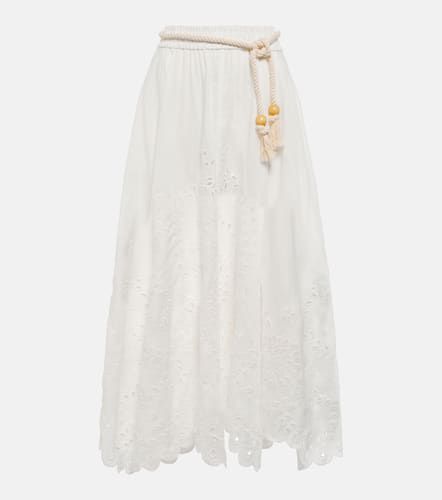 Clover broderie anglaise linen skirt - Zimmermann - Modalova