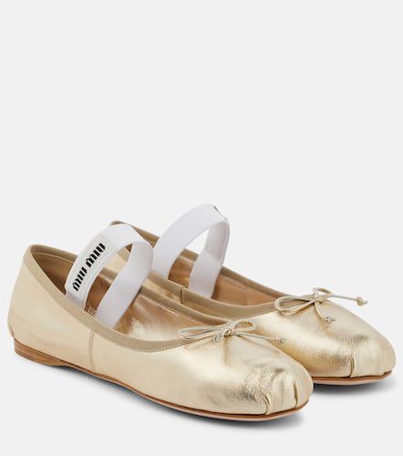 Miu Miu Ballerinas aus Leder - Miu Miu - Modalova