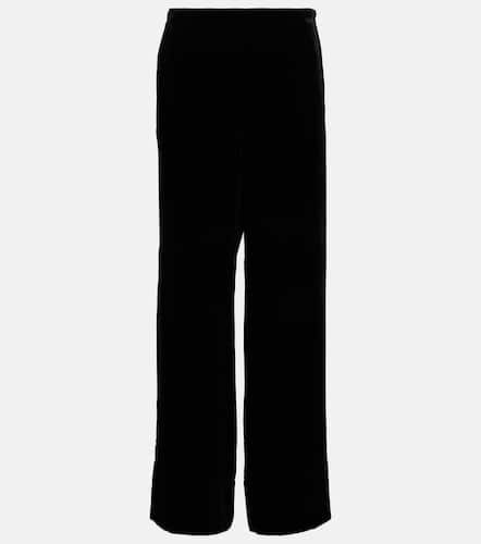 High-rise velvet wide-leg pants - Toteme - Modalova