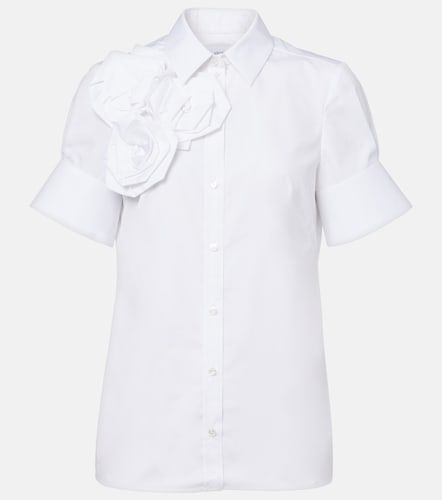 Camisa de algodón con aplique floral - Erdem - Modalova