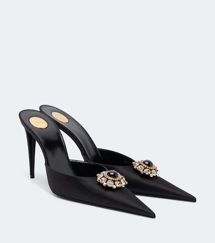 Cosmo embellished satin mules - Saint Laurent - Modalova