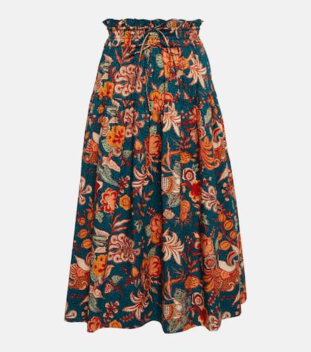 Kyra high-rise floral cotton midi skirt - Ulla Johnson - Modalova