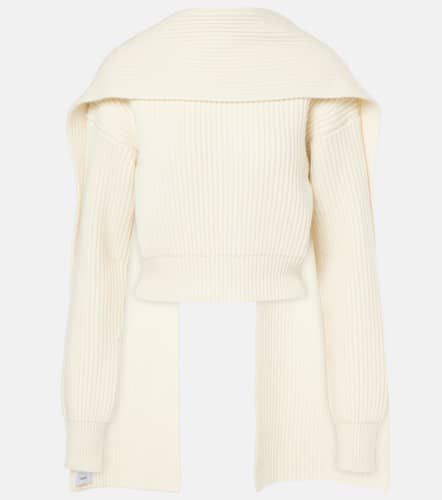 Cropped wool and cashmere scarf sweater - Erdem - Modalova