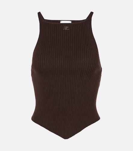 Courrèges Ribbed-knit jersey tank top - Courreges - Modalova