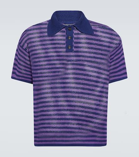 Striped crochet cotton polo shirt - Bode - Modalova
