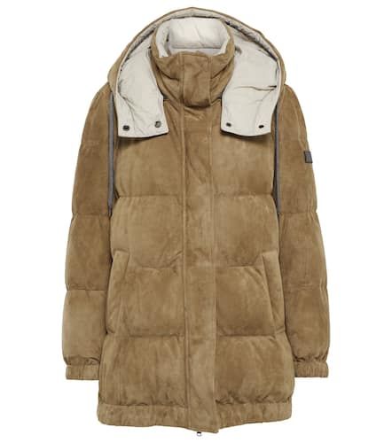 Wattierte Jacke aus Veloursleder - Brunello Cucinelli - Modalova