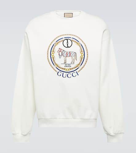 GG embroidered cotton jersey sweatshirt - Gucci - Modalova