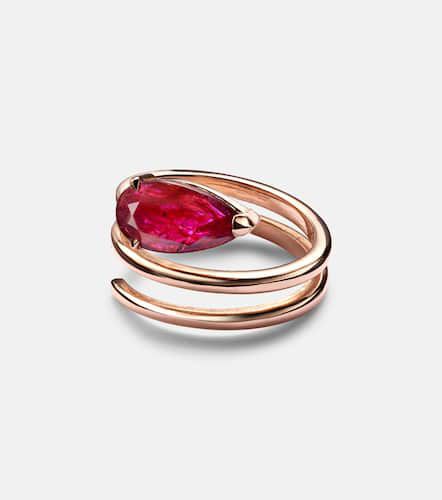 Anello Ruby Pear in rosa 18kt con rubini - Shay Jewelry - Modalova