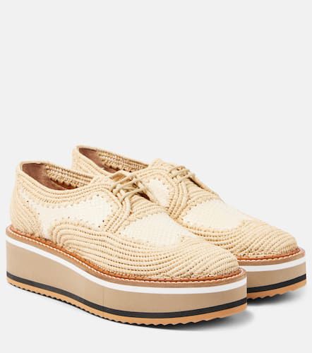 Blake raffia platform brogues - Clergerie - Modalova