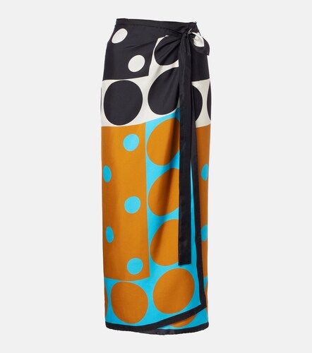 Printed silk wrap skirt - Dries Van Noten - Modalova