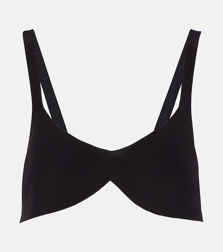 Oversized silk crepe de chine bra top - Prada - Modalova