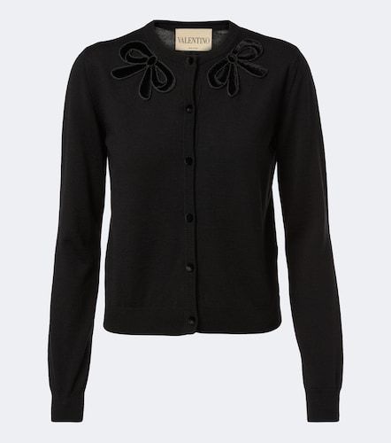 Embroidered virgin wool cardigan - Valentino - Modalova