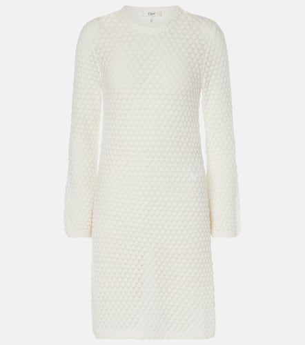 Chloé Waffle-knit cotton sweater dress - Chloe - Modalova