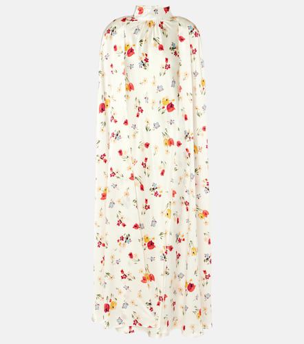 Floral caped silk maxi dress - Rodarte - Modalova