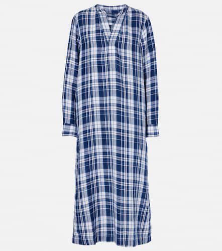 Vestido largo de lino a cuadros - Polo Ralph Lauren - Modalova