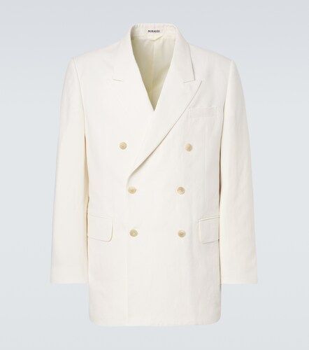 Double-breasted wool, cotton, and linen blazer - Auralee - Modalova
